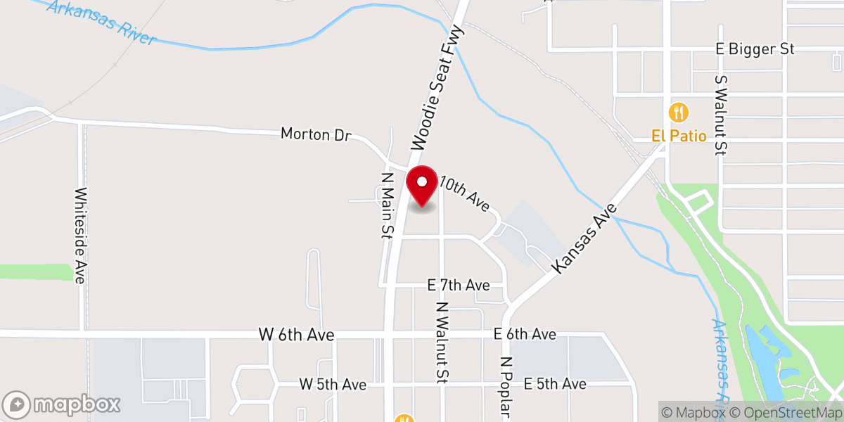 Map showing location of Cy Ricker Cowboy Ministries Inc