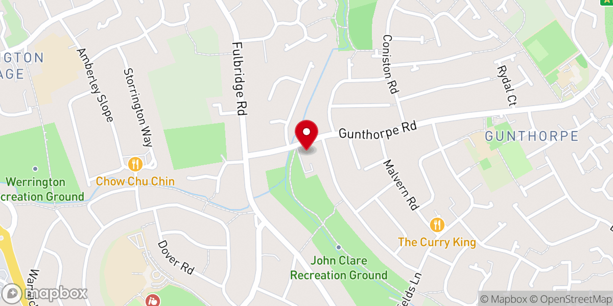 Map showing location of Brookside Methodist Church