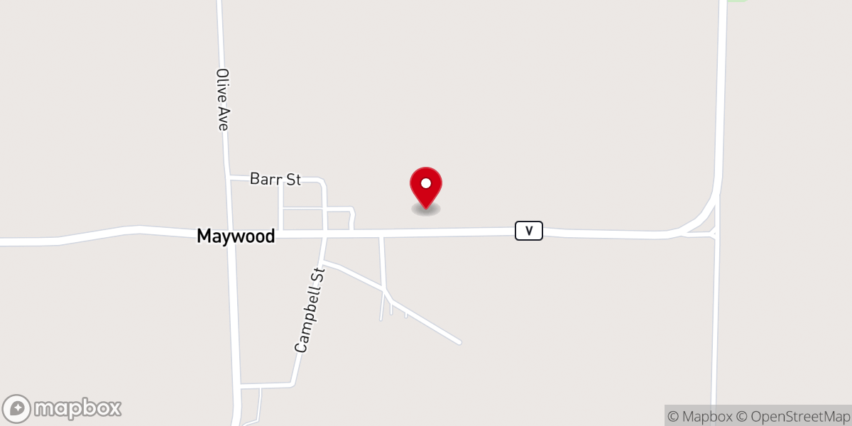 Map showing location of South Union Baptist Church