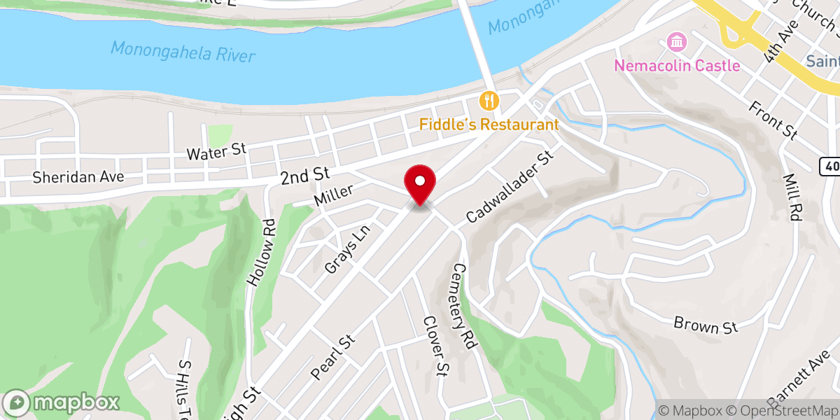 Map showing location of St Andrew's Lutheran Church
