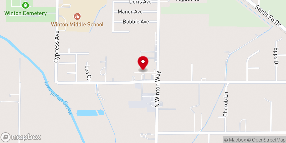 Map showing location of Pentecostal Church of God