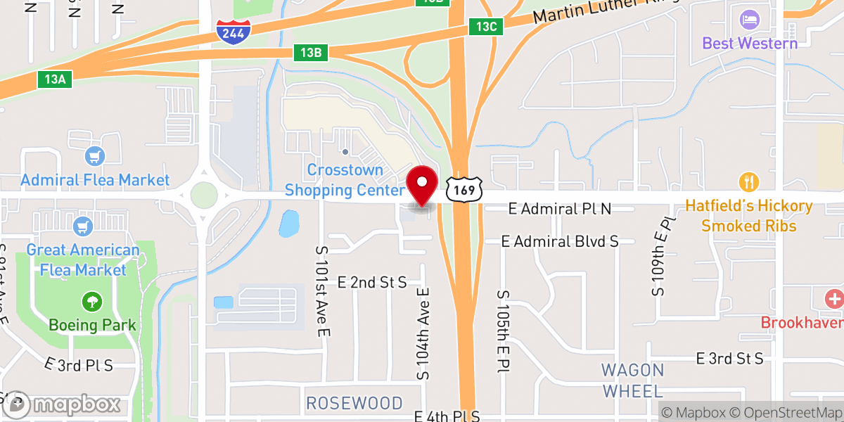 Map showing location of Roots Church