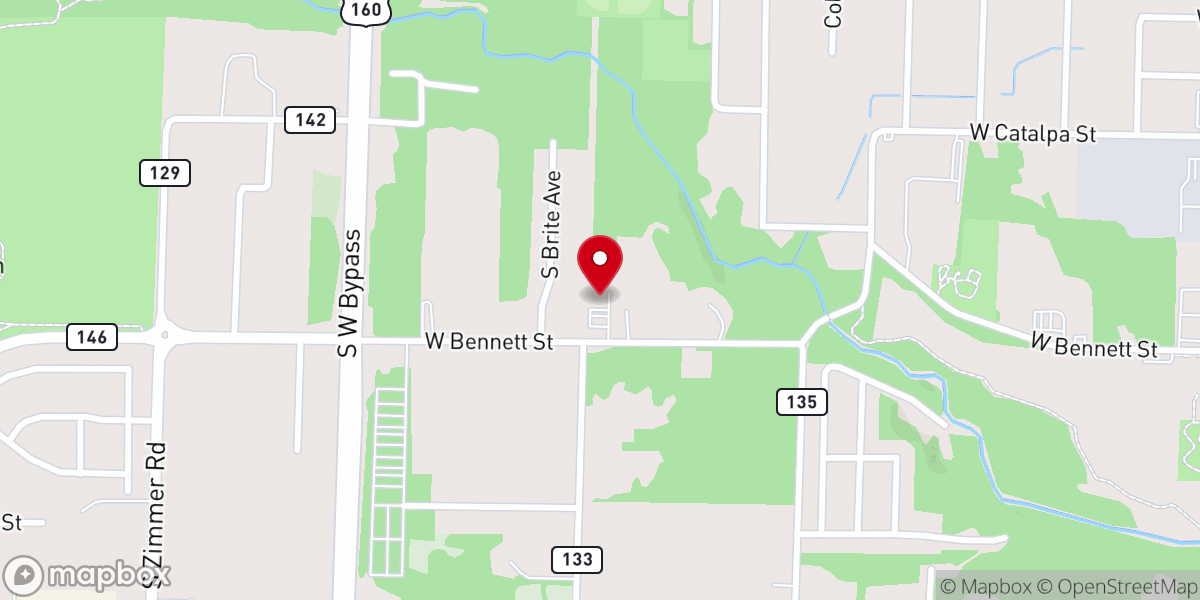 Map showing location of Eagle Heights Worship Center