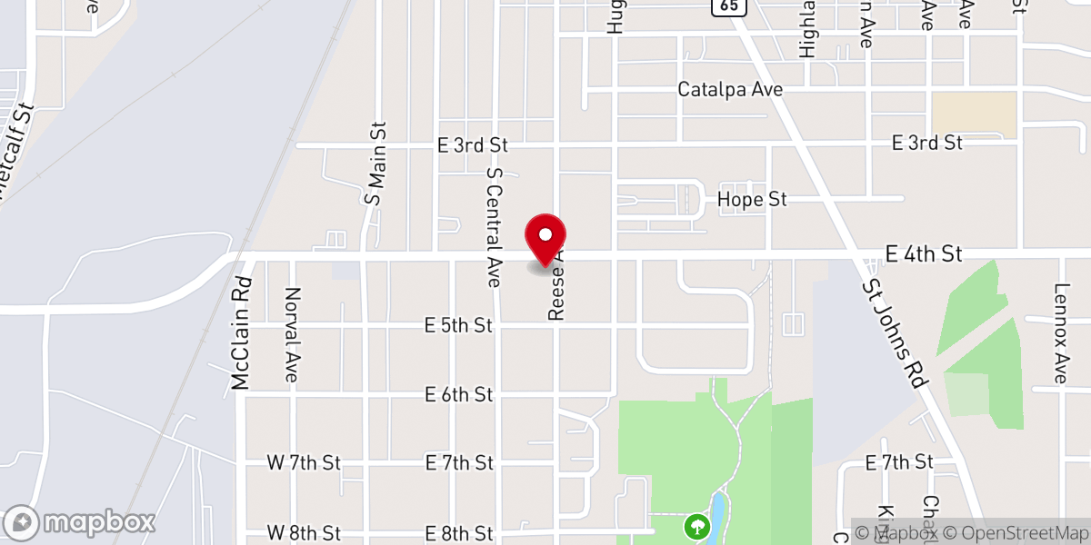 Map showing location of New Hope Missionary Baptist Church