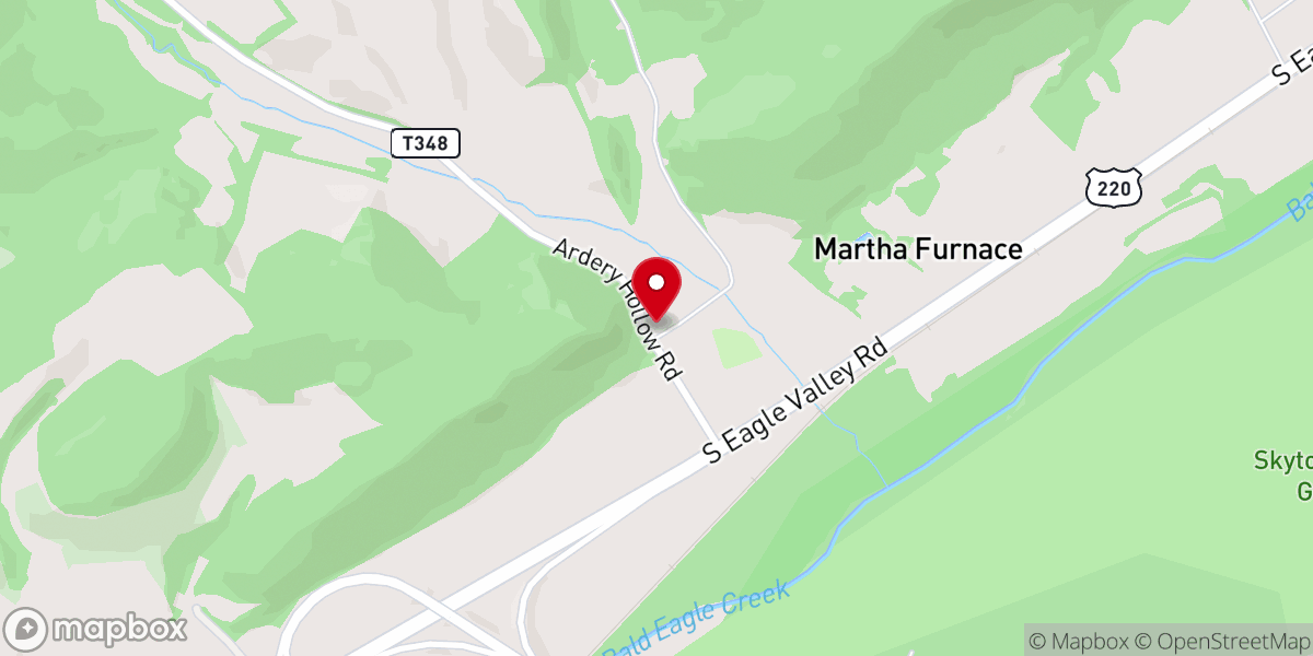 Map showing location of Martha United Methodist Church