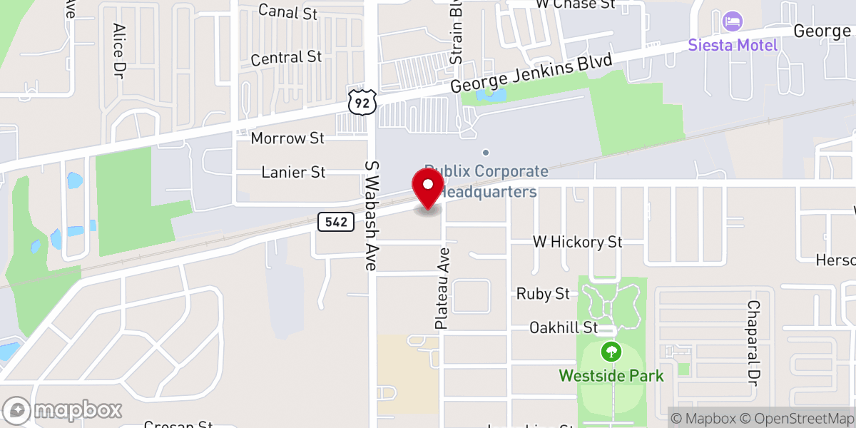 Map showing location of Zion Hope Baptist Church
