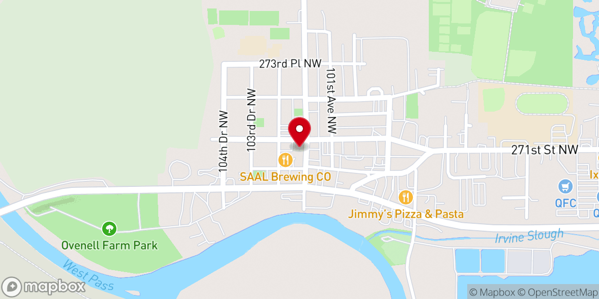 Map showing location of Stanwood Camano Food Bank