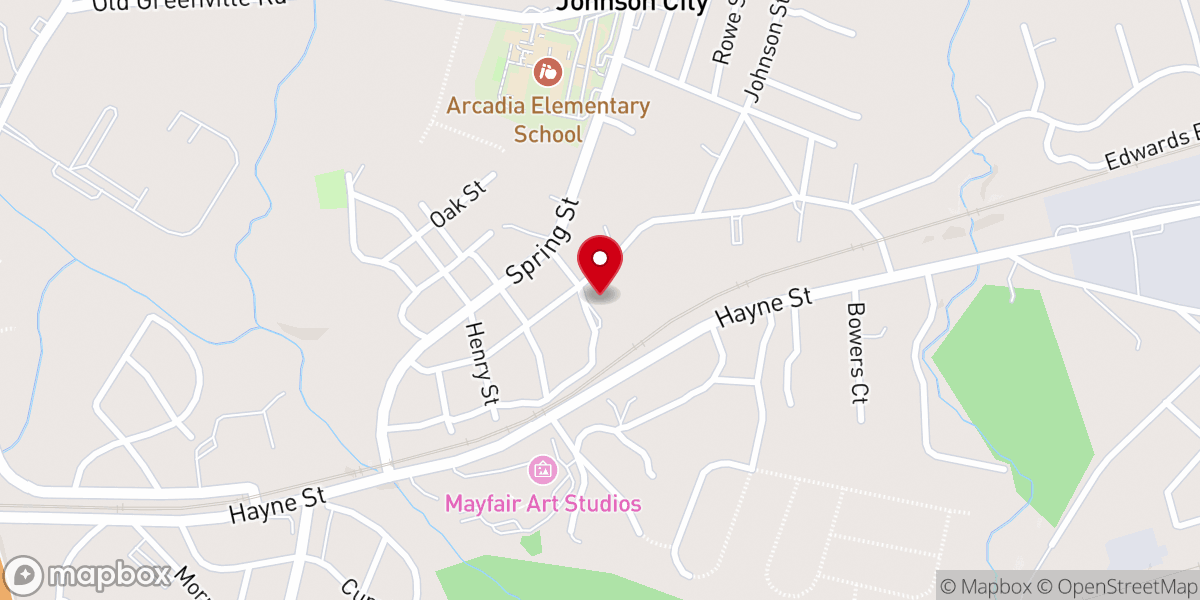 Map showing location of Arcadia United Methodist Church