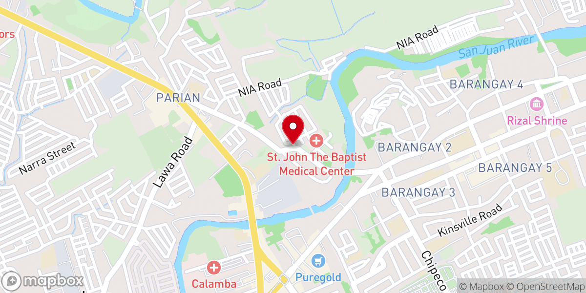 Map showing location of Jesus Is Lord Church Calamba City, Laguna
