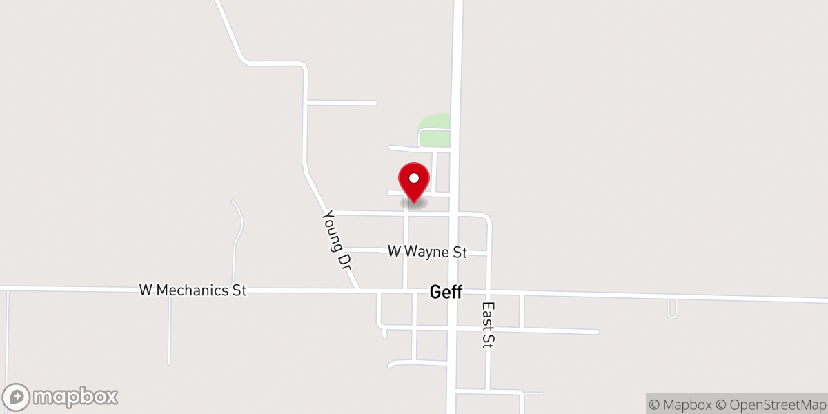 Map showing location of Shiloh Community Church