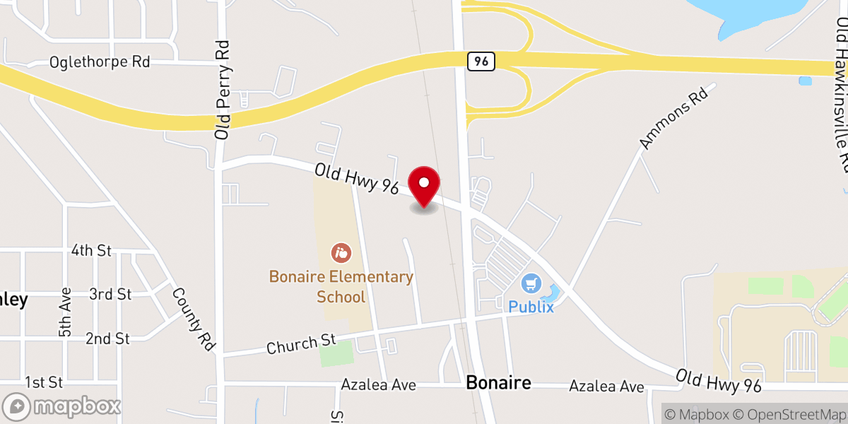 Map showing location of Faith Baptist Church