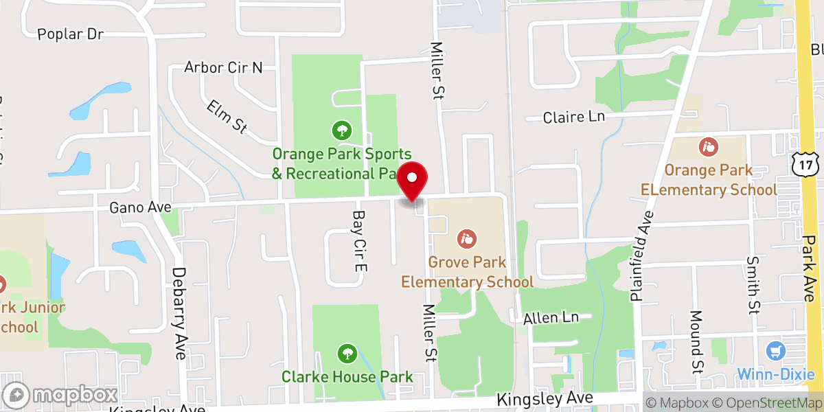 Map showing location of New Hope Pentecostal Church