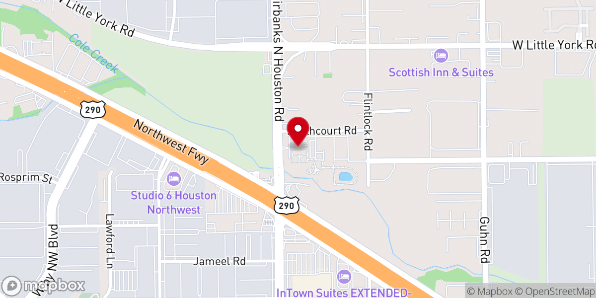 Map showing location of Our Lady of Lourdes Catholic Church