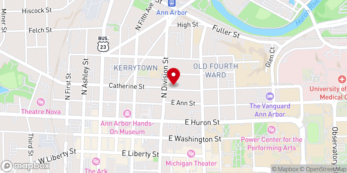 Map showing location of St Andrew's Episcopal Church