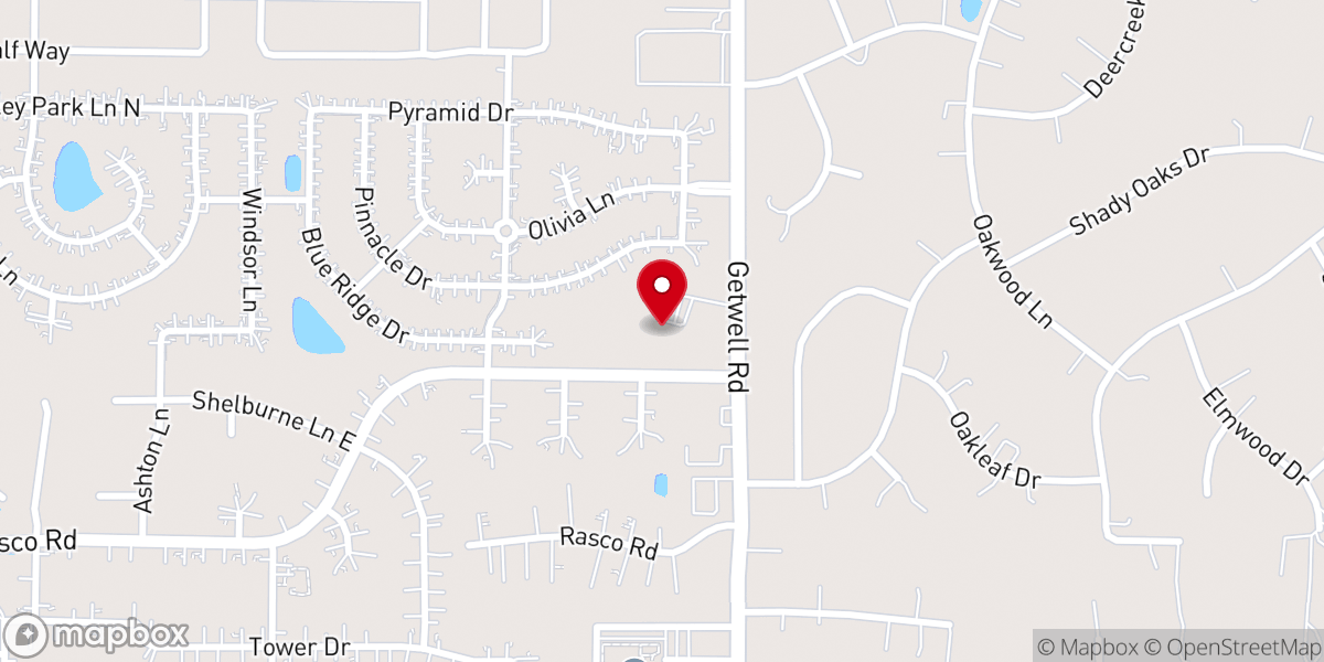 Map showing location of St Timothy's Episcopal Church