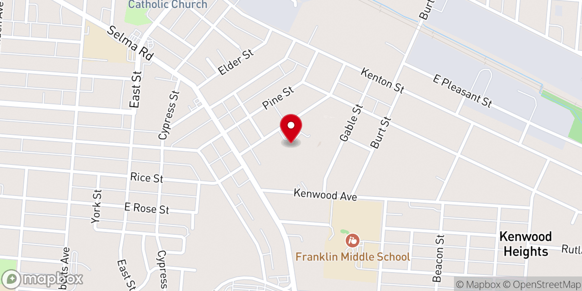 Map showing location of Springfield Freewill Baptist