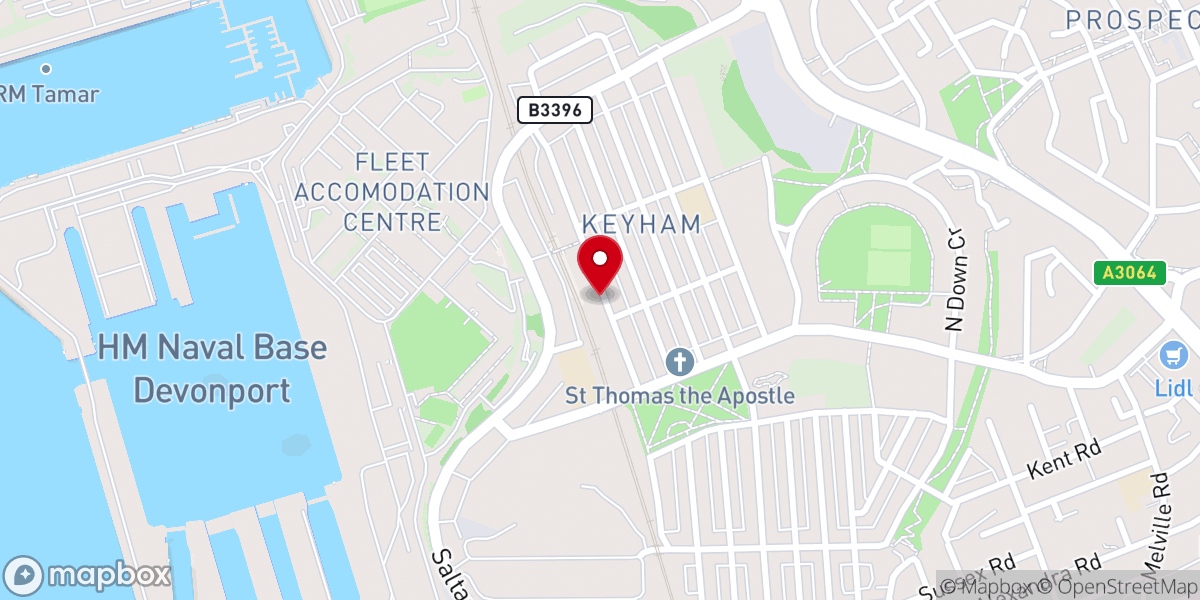 Map showing location of RCCG Church Without Wall Centre Plymouth
