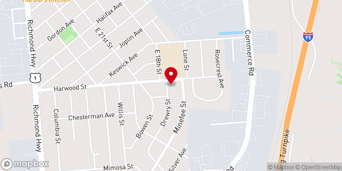 Map showing location of Faith, Hope and Charity Apostolic Church