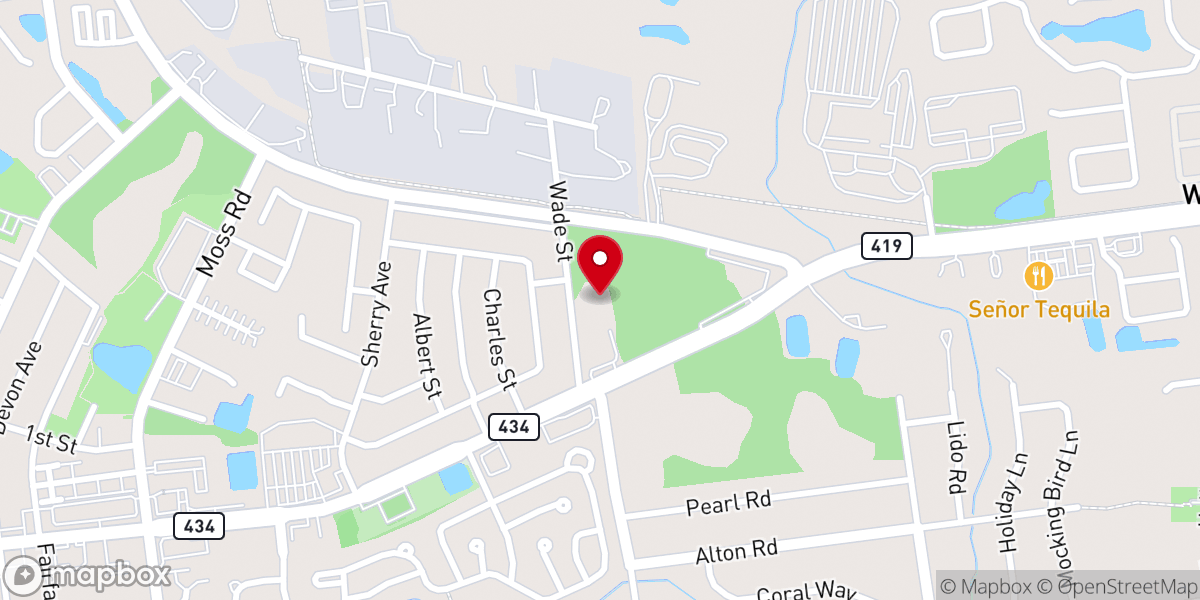 Map showing location of Winter Springs Spanish SDA Church