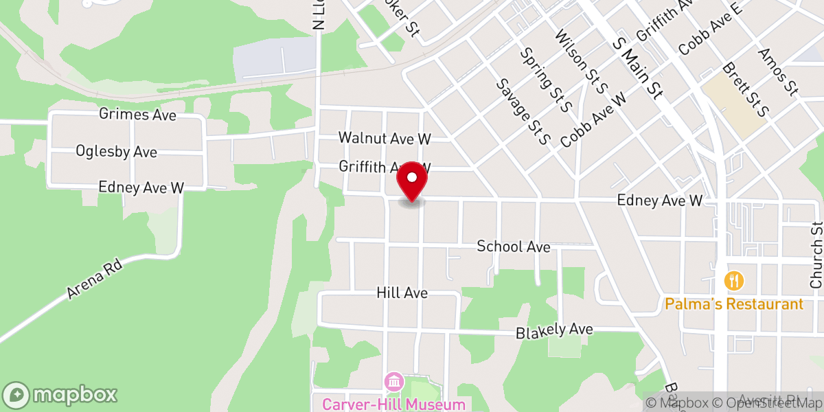 Map showing location of Mt. Zion A.M.E. Church