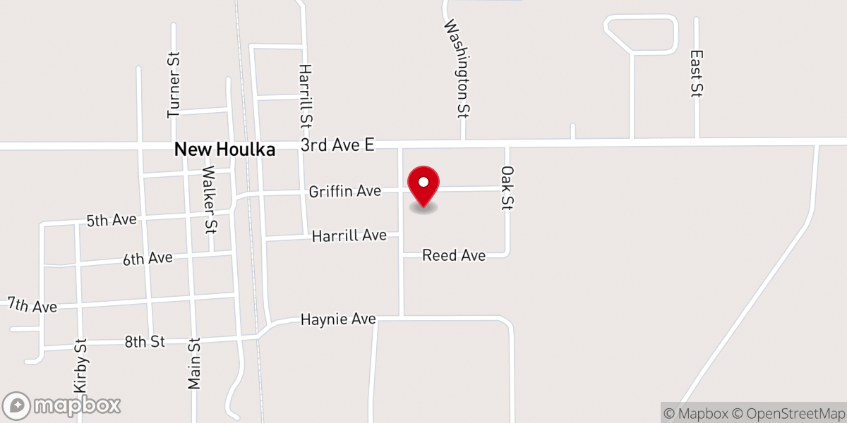 Map showing location of First Baptist Church