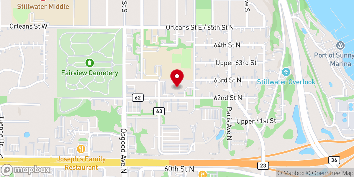 Map showing location of Salem Lutheran School
