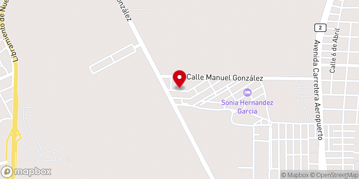 Map showing location of Iglesia Bautista LaGracia