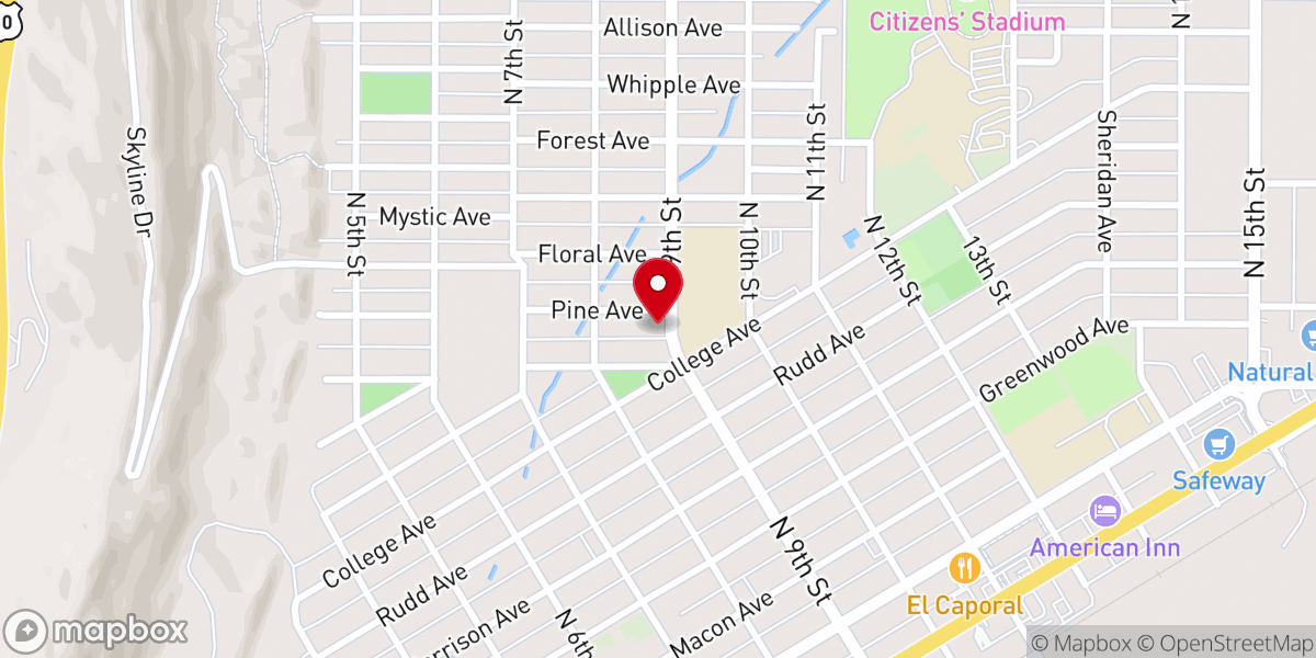Map showing location of Faith Bible Fellowship