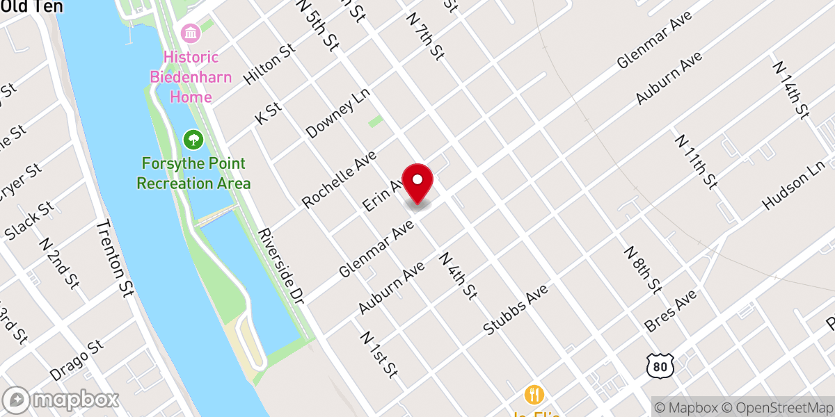 Map showing location of Grace Episcopal Church