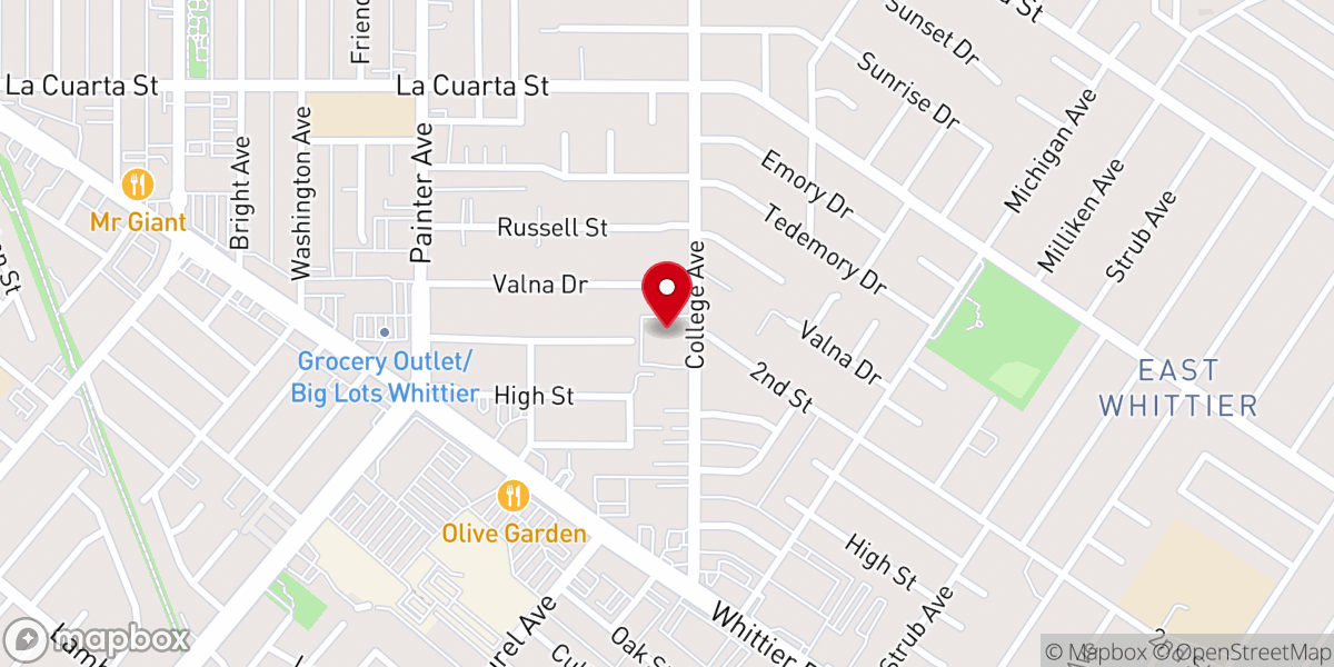 Map showing location of Calvary Chapel Ascend