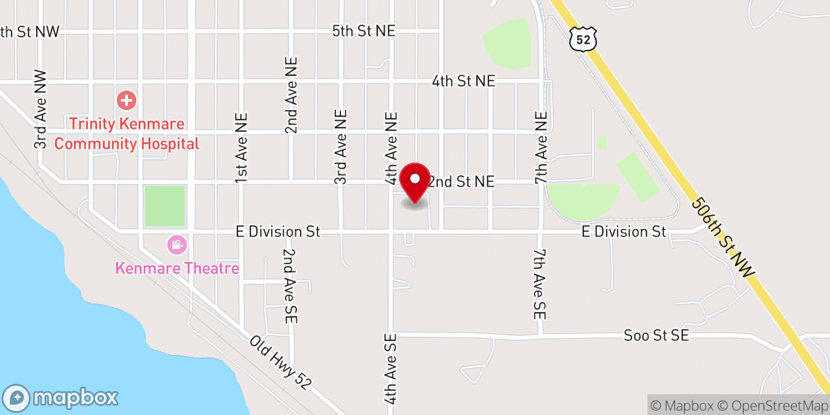 Map showing location of St Agnes Catholic Church