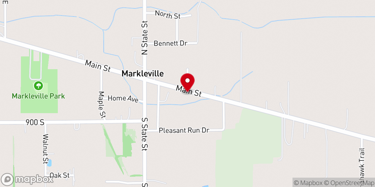 Map showing location of East Christian Church