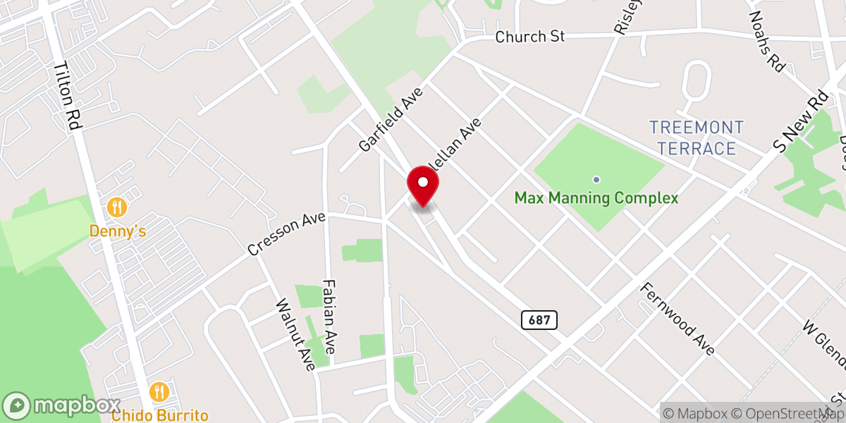 Map showing location of Faith Baptist Church