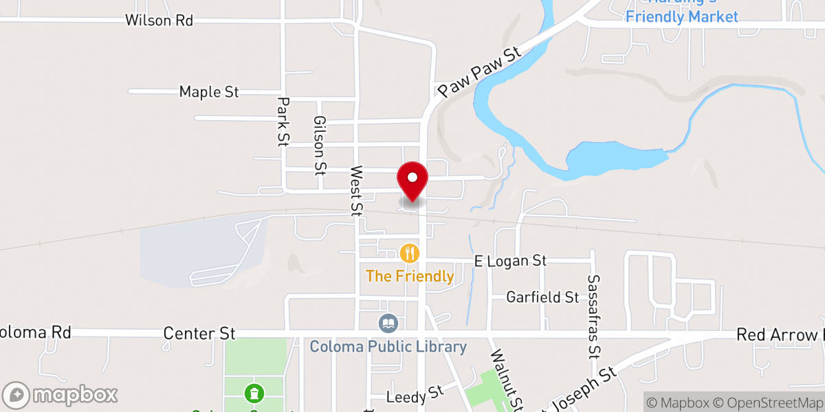 Map showing location of Hope Resources Food Pantry