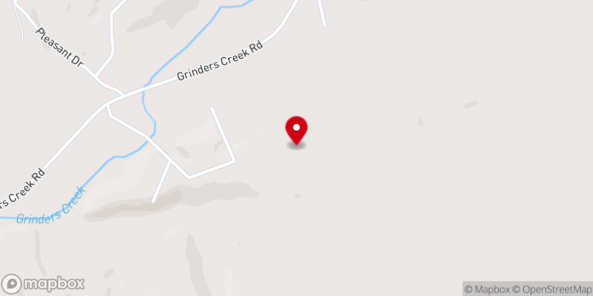 Map showing location of Flatrock Church