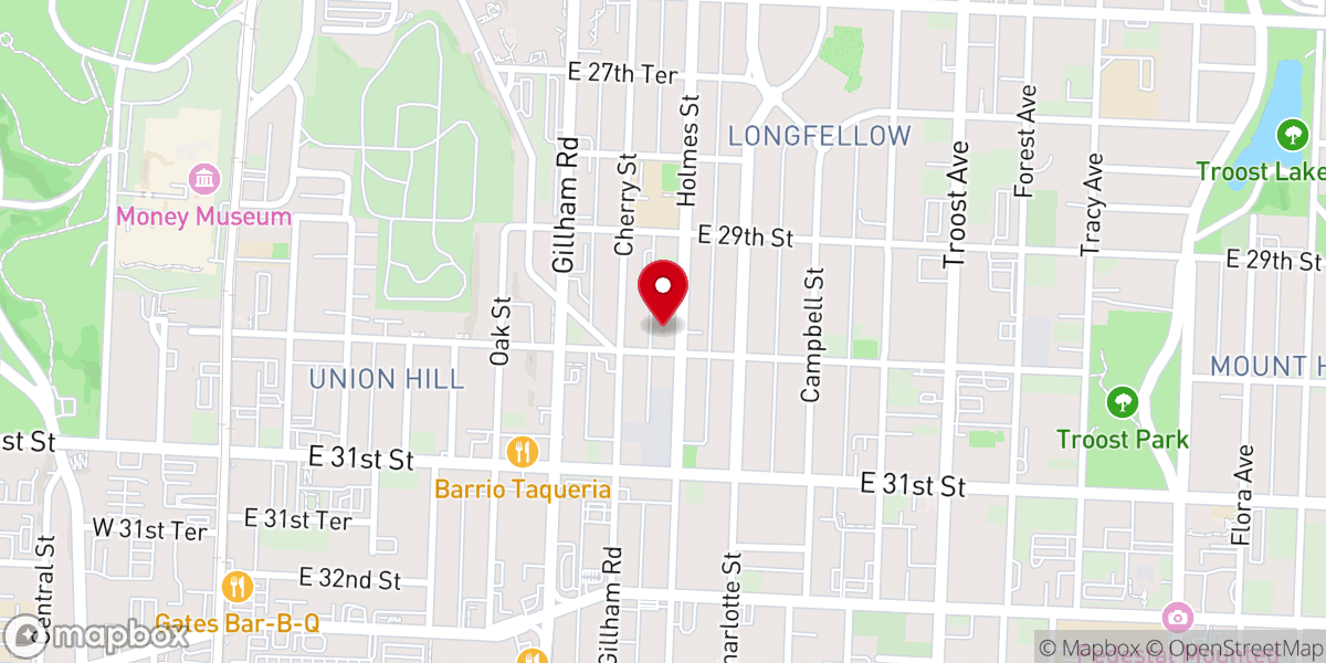 Map showing location of Calvary Temple Baptist Church