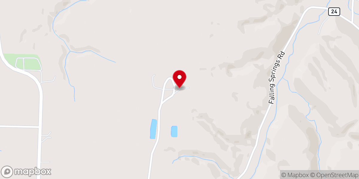 Map showing location of Eagle Crest Ministries and Eagle Crest Wagyu Beef Ranch
