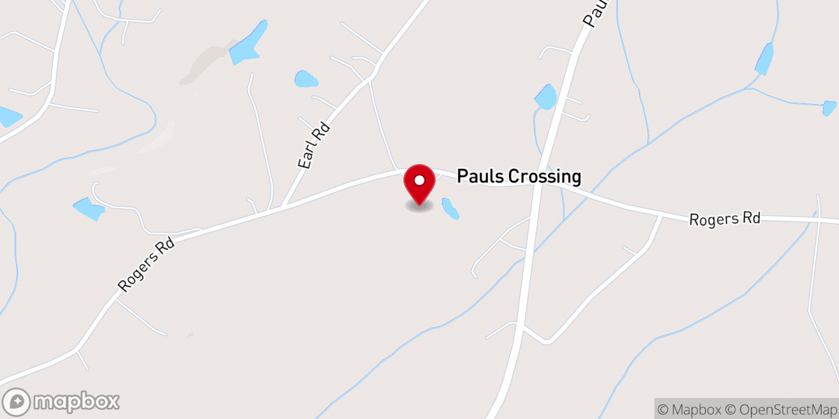 Map showing location of New Bethel Church