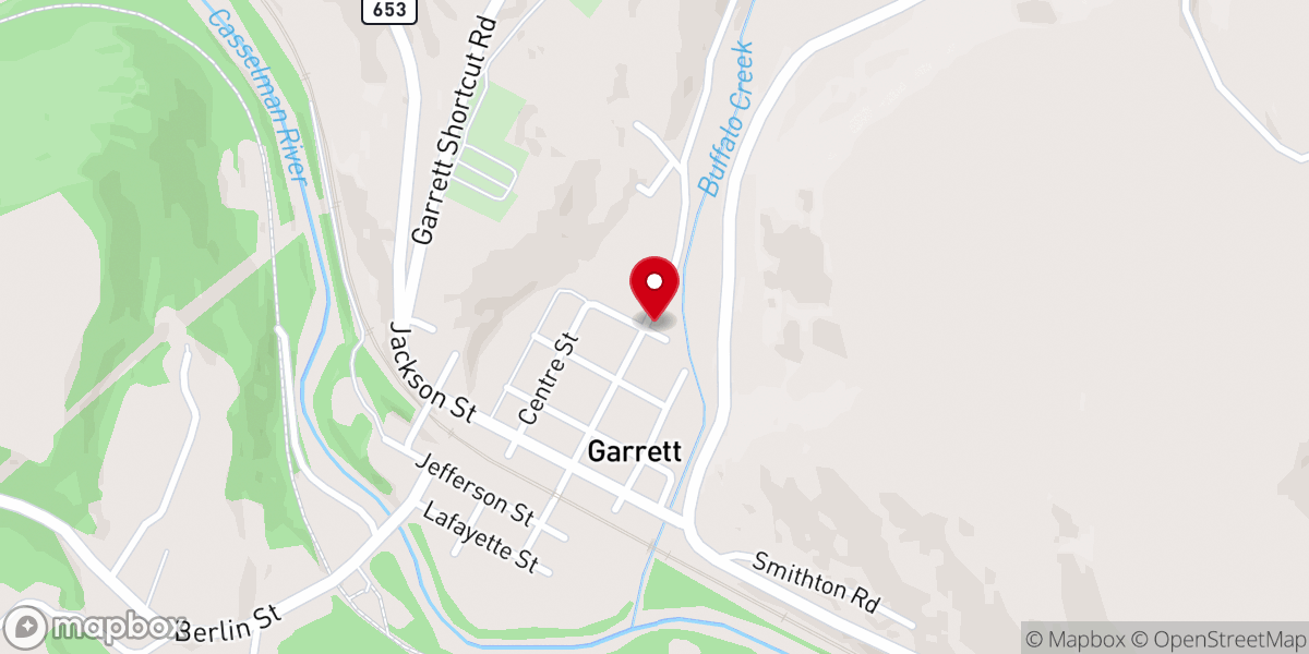 Map showing location of Pentecostal Church