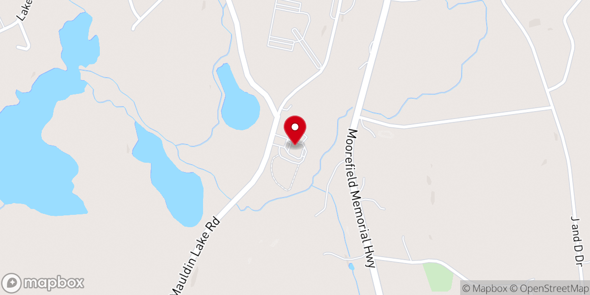 Map showing location of Lakeview Baptist Church