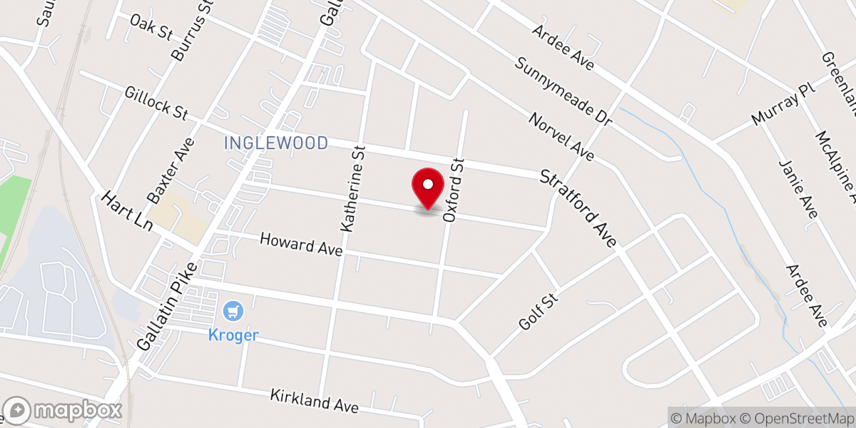 Map showing location of Scott Avenue Church of Christ