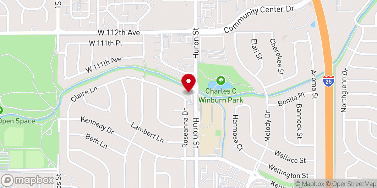 Map showing location of Northglenn Church of Christ