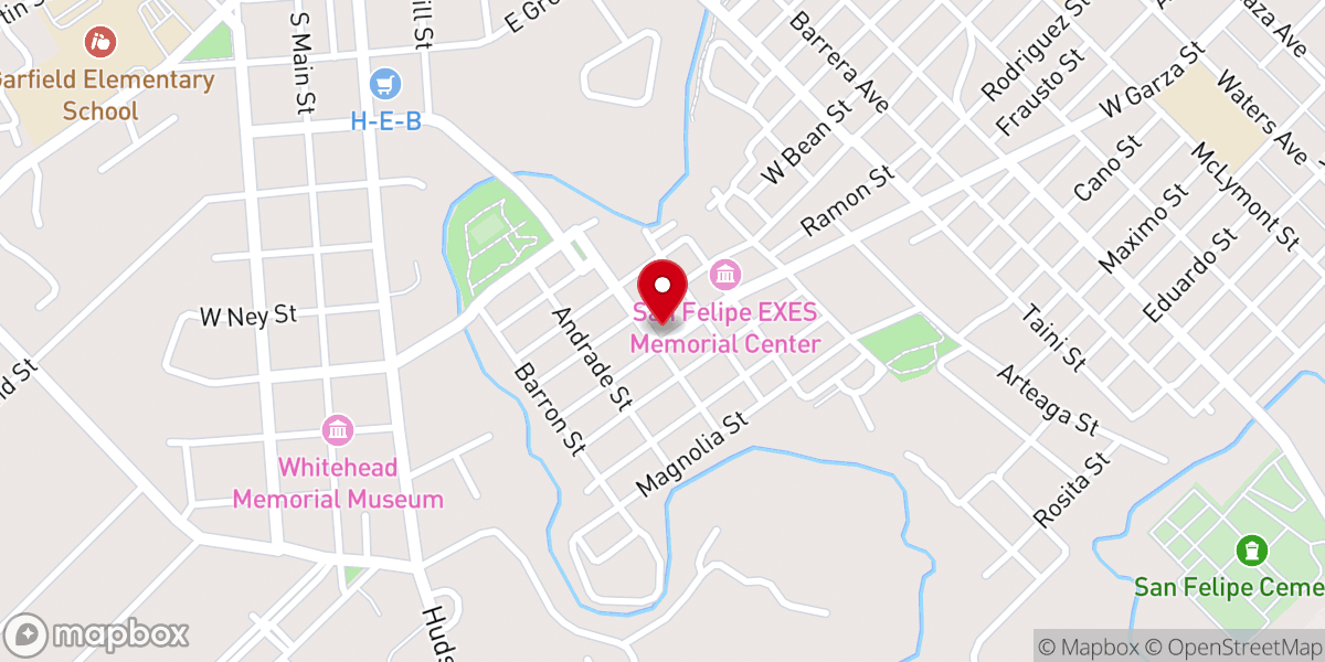 Map showing location of New Frontera Church