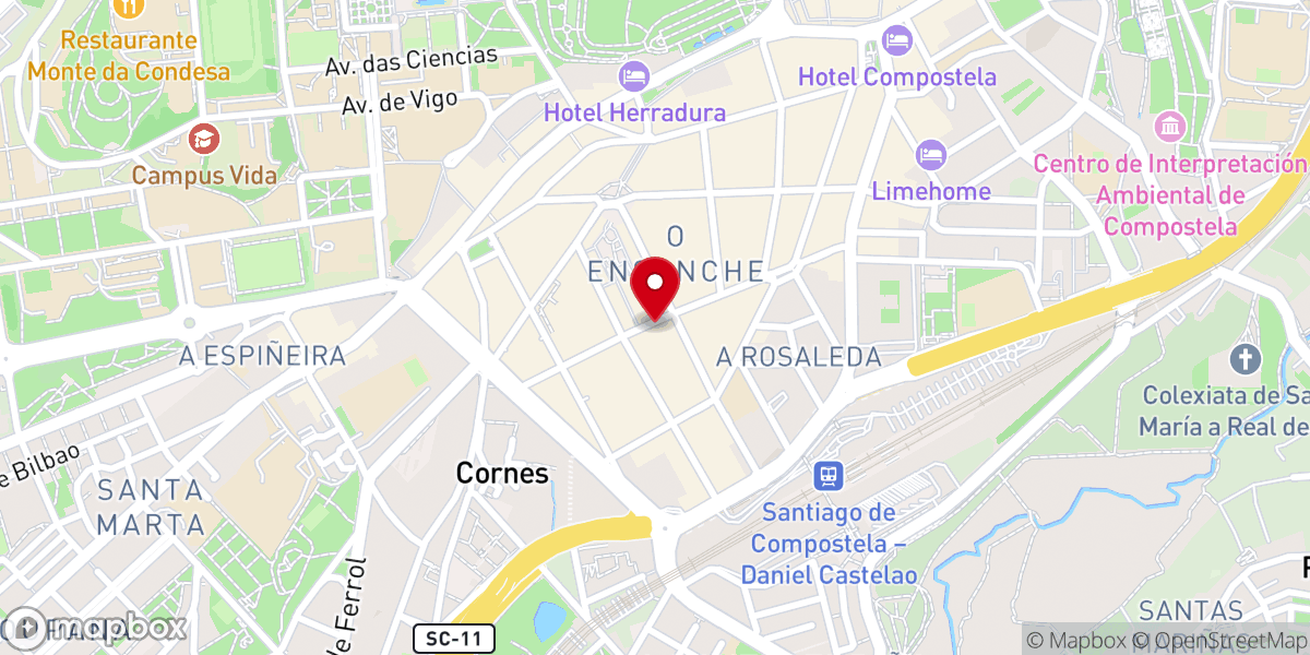 Map showing location of Parroquia de San Fernando