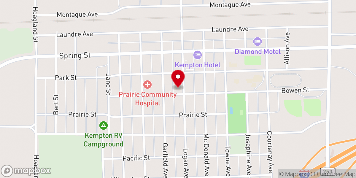 Map showing location of Community Presbyterian Church