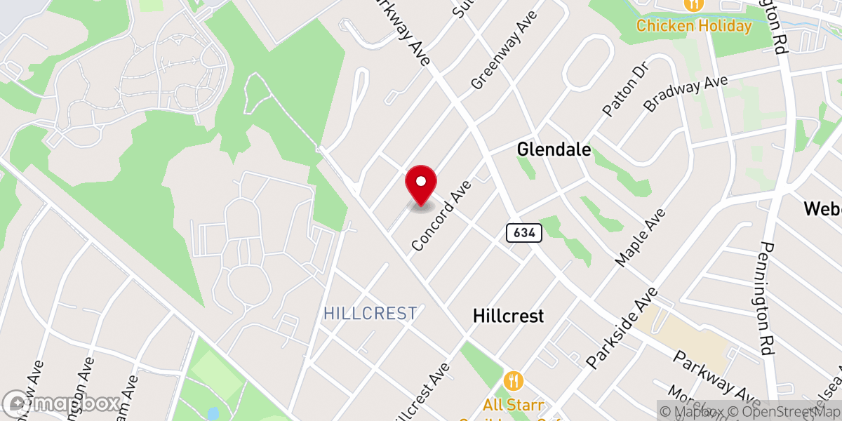 Map showing location of Harvest Chapel Assembly of God