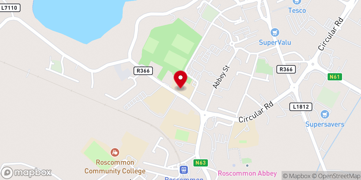 Map showing location of St. Comán's Wood Primary School (Convent Site)