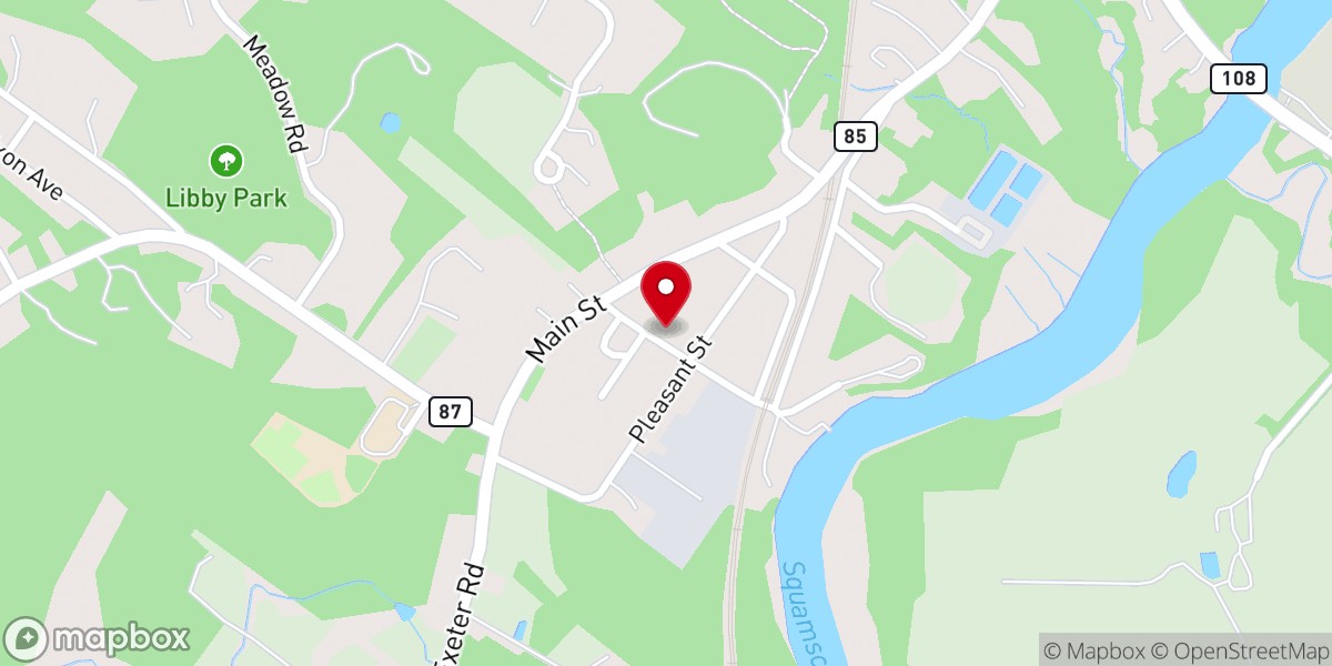 Map showing location of Newfields Parsonage