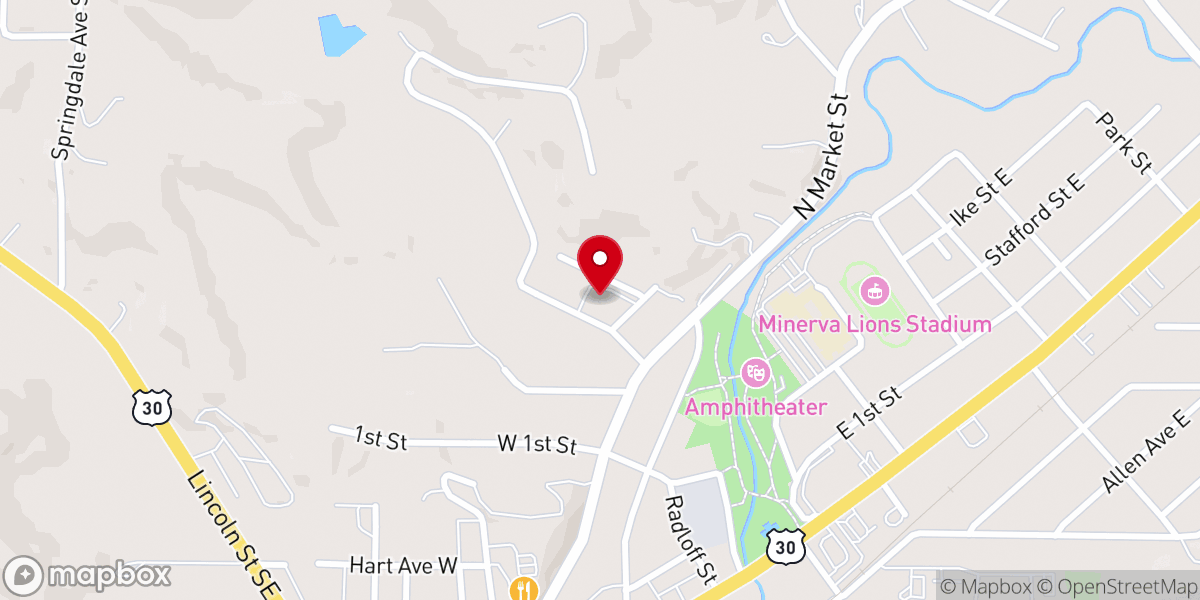 Map showing location of First Presbyterian Church