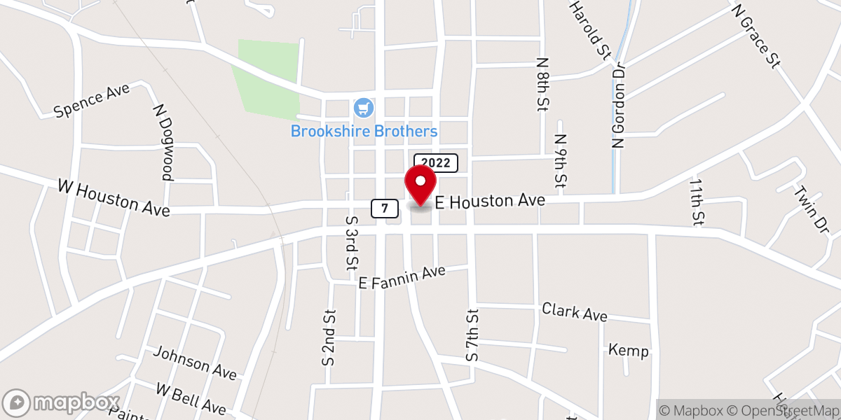 Map showing location of Mount Olive Baptist Church